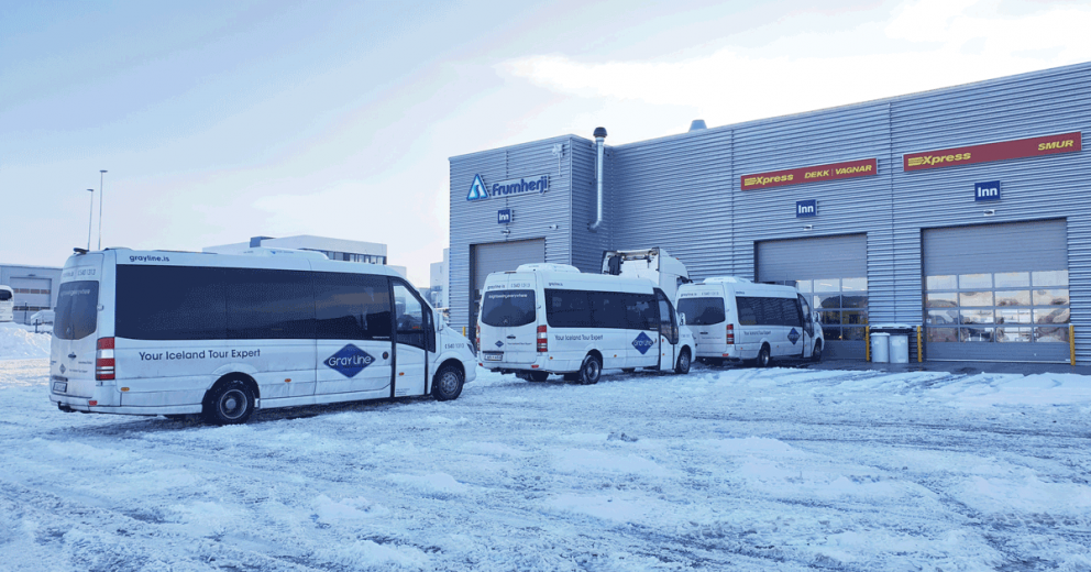 Floti Grayline á leið inn í ökuritaþjónustu.
