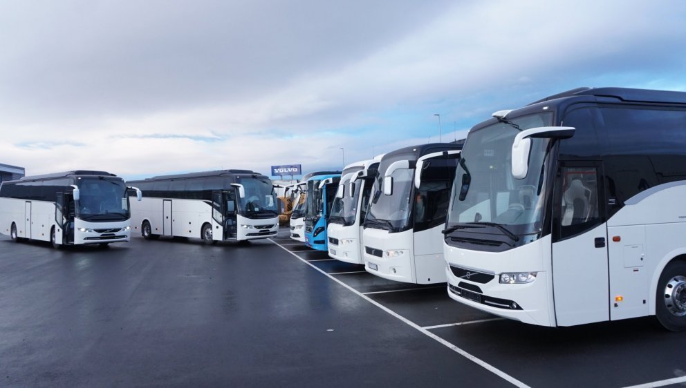 Glæsilegar Volvo rútur í Hádegismóum 8