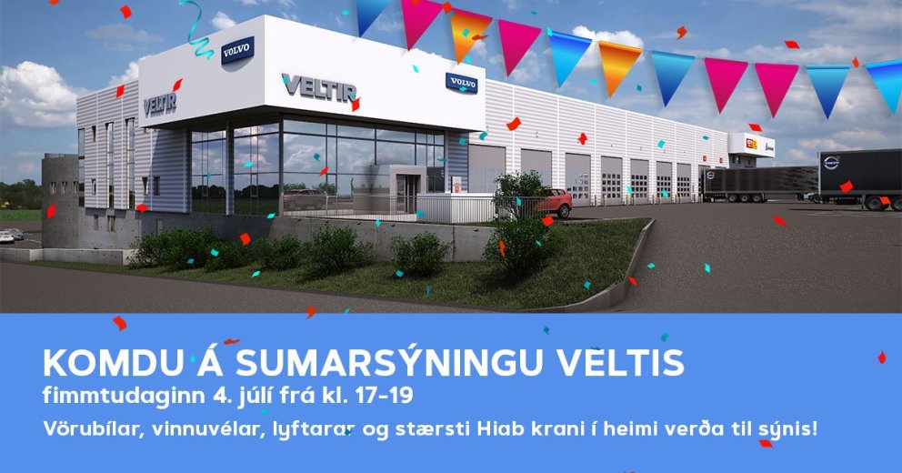 Stærsti Hiab krani í heimi sýndur á sumarsýningu Veltis á fimmtudaginn, 4. júlí. Komdu!